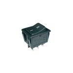 Solarmi Přepínač kolébkový 2pol./6pin ON-ON 250V/15A černý
