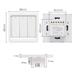Solarmi Wi-Fi a BT vypínač, 3 póly, 3 gangy ESPHome SW22C3-ESP-1EU-3