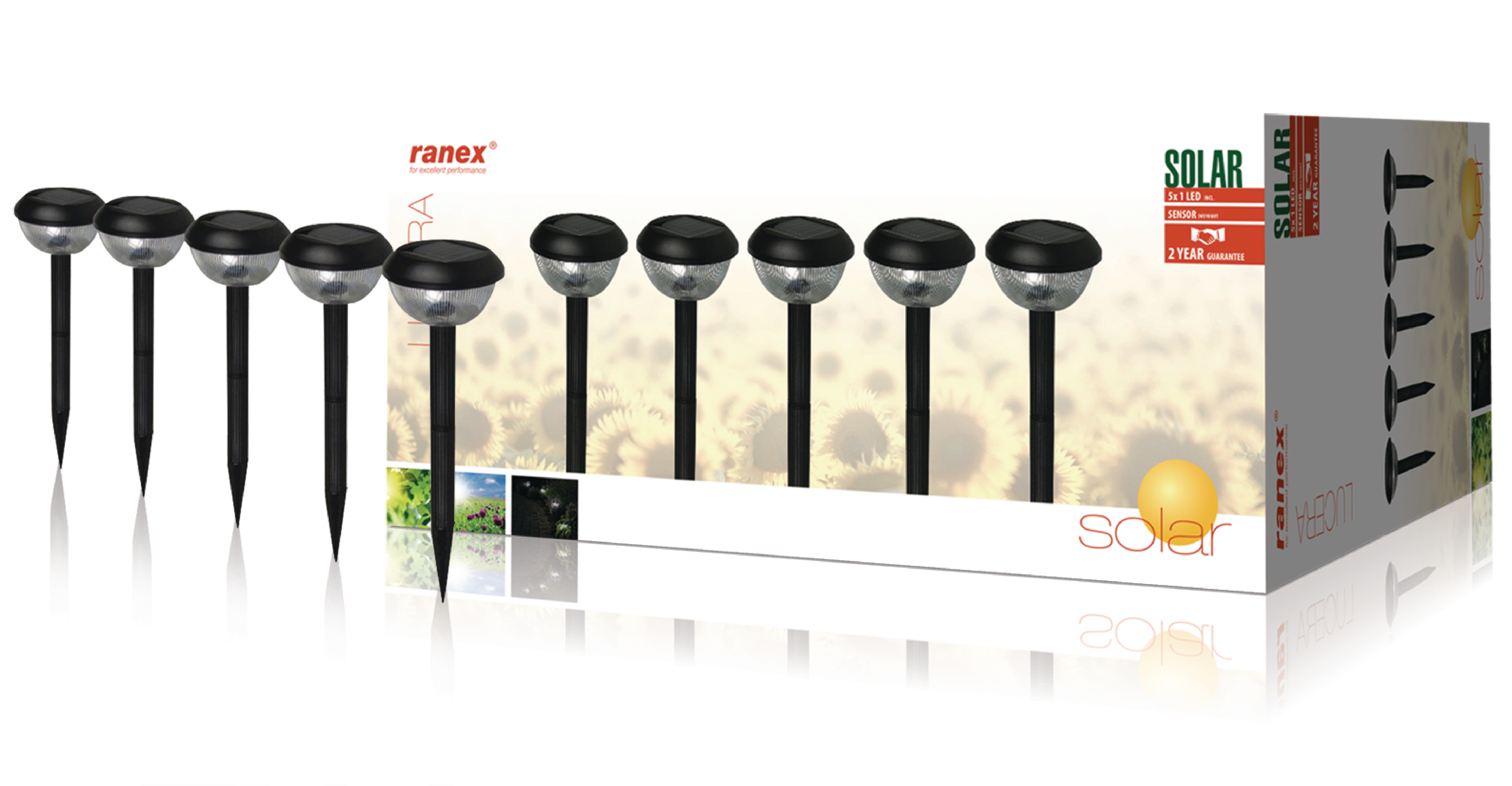 Solárne osvetlenie Ranex RA-5000259 zahradní 5 ks