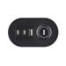 Solight 3z + USB A+C prenosné stolné zásuvky, 2m, čierna, USB rýchlonabíjačka 20W PD PP105C-PD20-B