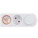 Solight 5z predlžovací prívod s USB A+C nabíjačkou 2.4A, 3m, 3 x 1mm2, biely, vypínač PP152USBC