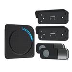 Solight bezdrátový zvonek, 2 tlačítka, do zásuvky, 200m, černý, learning code 1L67BDT