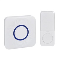 Solight bezdrátový zvonek, bateriový + USB, 200m, bílý, learning code 1L73