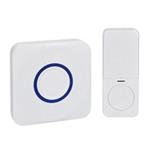 Solight bezdrátový zvonek, bateriový + USB, 200m, bílý, learning code 1L73