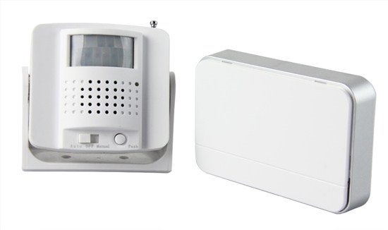 Solight bezdrôtový hlásič pohybu/gong, externé PIR čidlo, napájanie batériami, biely 1D05