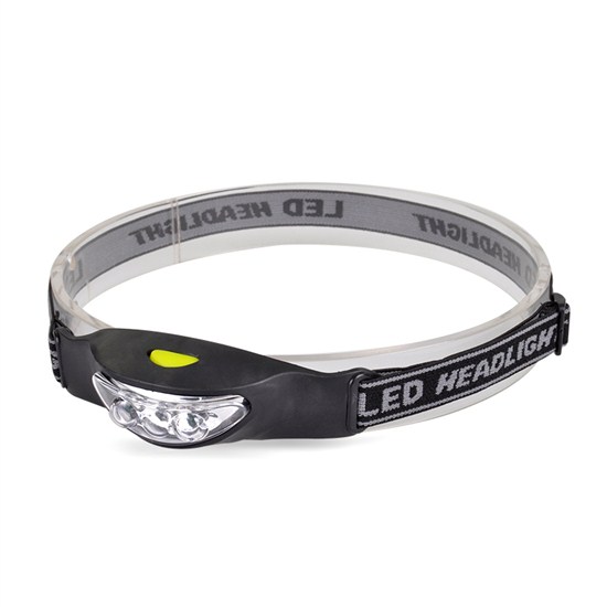 Solight čelové LED svietidlo, 3x LED, čierno-sivá, 2x CR2032