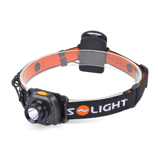 Solight čelové LED svietidlo so senzorom, 3W Cree, čierne, 3 x AAA WH20