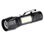 Solight LED kovové svietidlo nabíjacie, 150+60lm, Li-Ion, čierna WL115-R