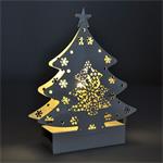 Solight LED kovový vianočný stromček, 2x AA 1V218