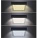 Solight LED mini panel CCT, prisazený, 24W, 1800lm, 3000K, 4000K, 6000K, štvorcový, čierna farba WD175-B