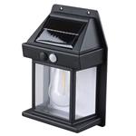 Solight LED solárna lampáš nástenná, teplá biela, 12x17cm, čierna WL918