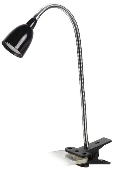 Solight LED stolná lampička, 2,5W, 3000K, clip, čierna farba WO33-BK