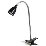 Solight LED stolná lampička, 2,5W, 3000K, clip, čierna farba WO33-BK