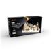 Solight LED vianočná dedinka, 34x17cm, drevo, 4 LED, 2x AA 1V256