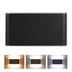 Solight LED vonkajšie nástenné osvetlenie Modena, 12W, 800lm, 3CCT, čierna WO800-B-1