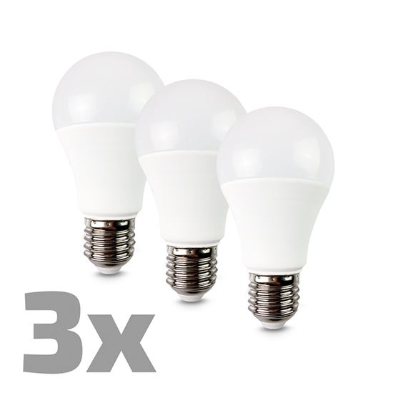 Solight LED žiarovka 3-pack, klasický tvar, 10W, E27, 3000K, 270°, 900lm, 3ks v baleniu WZ529-3P