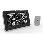 Solight meteostanica, extra veľký LCD displej, teplota, vlhkosť, RCC, čierna, strieborna, teplotny 8592718020279