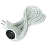 Solight predlžovací prívod - spojka, 1 zásuvka, 10m, 3 x 1,5mm2, biela PS06