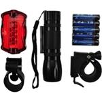 Solight sada cyklo svetiel, predné 3W LED + zadné 5x LED, 2x držiak WL19