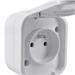 Solight zásuvka do vlhka s viečkom, biela 5D06
