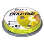 SONY DVD+RW 4,7GB, 4x, 10 ks (10DPW-120ASP) CAKE BOX 10DPW120ASP