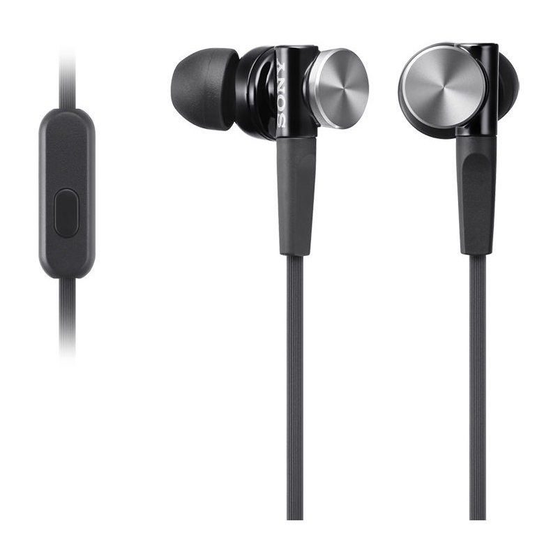SONY headset do uší MDR-XB70APB/ drátová sluchátka + mikrofon/ 3,5mm jack/ citlivost 112 dB/mW/ černo-stř MDRXB70APB.CE7