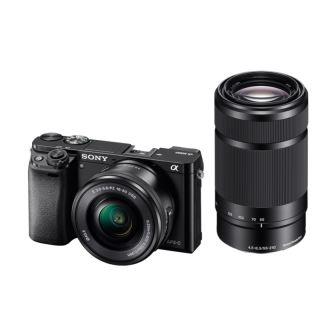 SONY ILCE-6000 Fotoaparát Alfa 6000 s bajonetem E + 16-50mm a 55-210mm objektiv - Black ILCE6000YB.CEC