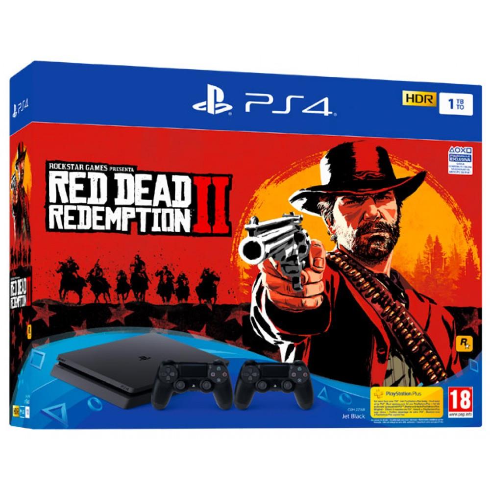 Sony Playstation 4 Slim 1TB + Red Dead Redemption 2 + 2nd controller 9759010