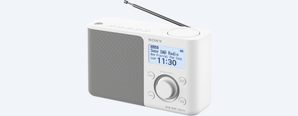 SONY XDR-S61DW Přenosné FM/DAB rádio, bílé, víceřádkový bíle podsvícený display. 5 paměťových tlačítek XDRS61DW.EU8