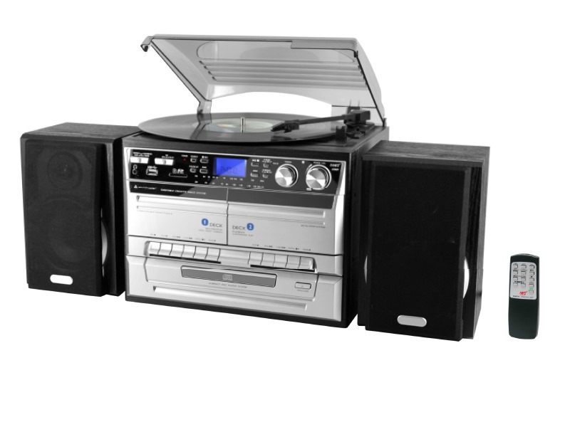 Soundmaster MCD5500SW Stereo-Hifi-music centrum / AM/FM / CD / MP3 / 2x kazeta / záznam na USB/CD / DO / černý