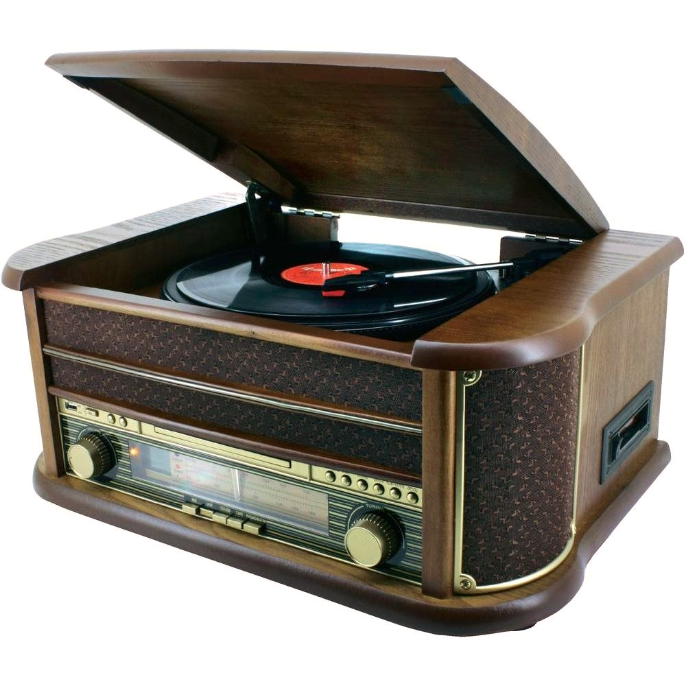 Soundmaster NR513A radio s gramofonem / USB/ CD-RW/ MP3/ retro design