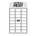 SPARE PRINT PREMIUM Samolepící etiketa bílá, 100 listů A4 (1 etiketa 68 x 36mm) 57005
