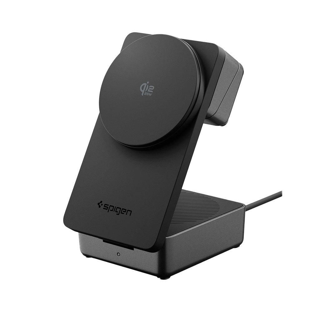 Spigen Foldable Wireless Charger Stand Qi2 25W - Black ACH10398