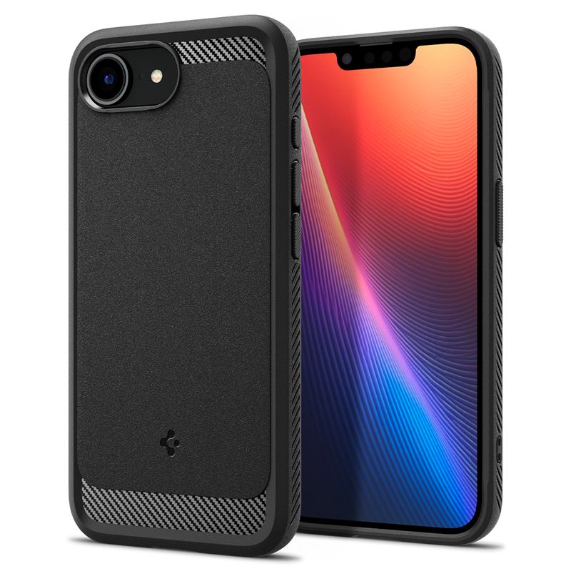 Spigen kryt Rugged Armor Magsafe pre iPhone 16e - Matte Black ACS09152
