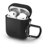 Spigen puzdro Silicone Case pre Apple Airpods - Black 066CS24808