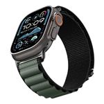 Spigen remienok Fabric Band pre Apple Watch 44-49mm - Black Green AMP10223