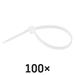 Sťahovacia páska 100×2,5, biela, 100 ks