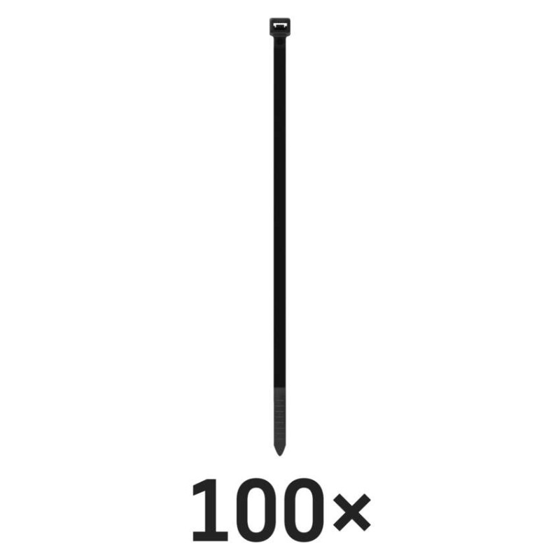 Sťahovacia páska 200×3,5, čierna, 100 ks