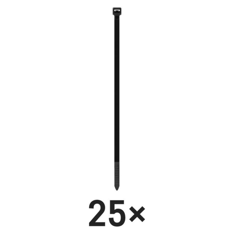 Sťahovacia páska 450×7,6, čierna, 25 ks