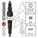 Standard LED spojovacia vianoč. hviezda, 28,5 cm, vonkaj. aj vnútor., teplá biela, časovač 8592920094730
