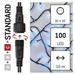 Standard LED spojovacia vianočná reťaz, 10 m, vonkajšia aj vnútorná, modrá, časovač 8592920094860