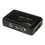 STARTECH 2 Port USB KVM Switch w/Audio+Cables, STARTECH 2 Port USB KVM Switch w/Audio+Cables - SV21 SV211KUSB