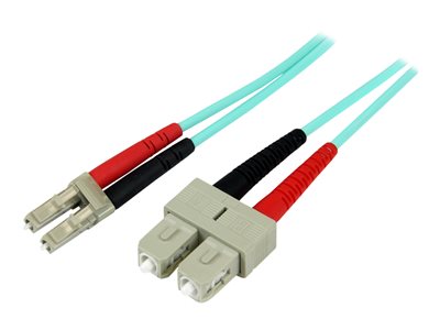 STARTECH 2m 10 Gb Aqua Fiber Patch Cable LC/SC, STARTECH 2m 10 Gb Aqua Fiber Patch Cable LC/SC - A5 A50FBLCSC2
