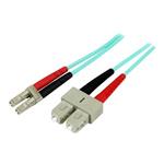 STARTECH 2m 10 Gb Aqua Fiber Patch Cable LC/SC, STARTECH 2m 10 Gb Aqua Fiber Patch Cable LC/SC - A5 A50FBLCSC2