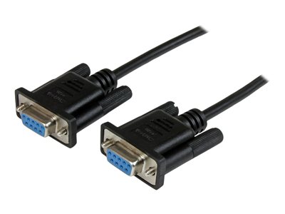 STARTECH 2m Black DB9 RS232 Null Modem Cable F/F, STARTECH 2m Black DB9 RS232 Null Modem Cable F/F SCNM9FF2MBK