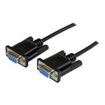 STARTECH 2m Black DB9 RS232 Null Modem Cable F/F, STARTECH 2m Black DB9 RS232 Null Modem Cable F/F SCNM9FF2MBK