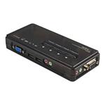 STARTECH 4 Port USB KVM Switch w/Audio+Cables, STARTECH 4 Port USB KVM Switch w/Audio+Cables - SV41 SV411KUSB