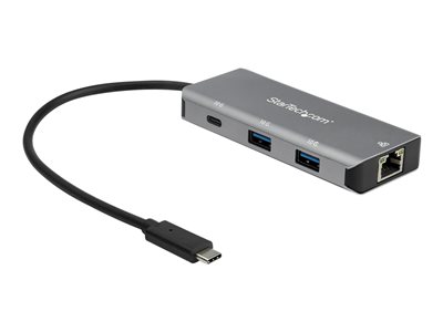 STARTECH Hub USB-C a 3 porte con LAN - 2xA e 1xC, STARTECH Hub USB-C a 3 porte con LAN - 2xA e 1xC HB31C2A1CGB