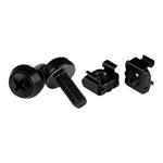 STARTECH M6 Screws+Cage Nuts - 100 Pack Black, STARTECH M6 Screws+Cage Nuts - 100 Pack Black - CABS CABSCREWM62B