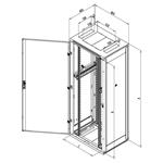 Stojanový rozvaděč 42U (š)800x(h)600 plech.dveře RMA-42-C86-CAX-A1